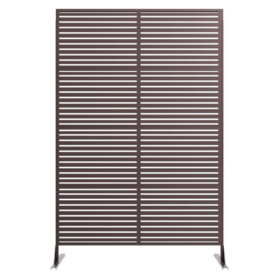 Écran d'intimité en métal H 72 po x l 47 po - Paravent extérieur autoportant pour terrasse, balcon, terrasse
