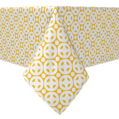 Fabric Textile Products, Inc. Rectangular Tablecloth, 100% Cotton, 60X84", Golden Retro Style