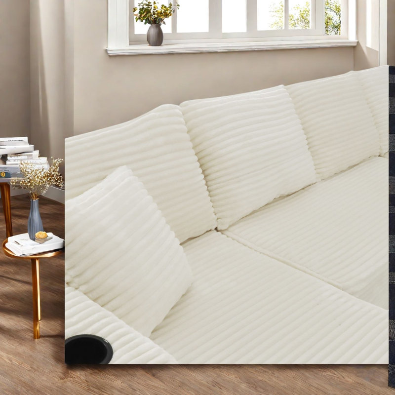 Canapé modulaire à compression avec rangement, méridienne moderne 66 pouces pour la maison