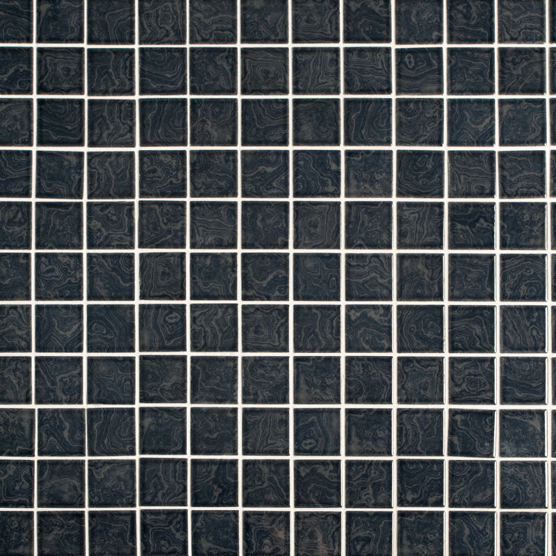 Resort 2" x 2" Porcelain Grid Mosaic Tile, Black