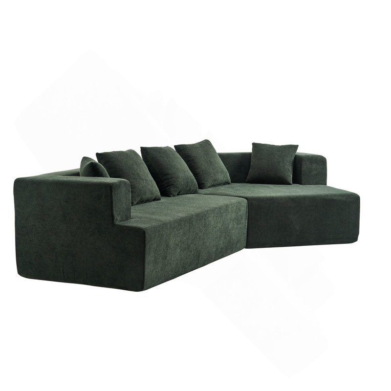 Memory Foam Couch Sofa, Green  Polyester