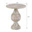 Table d'appoint piédestal blanc délavé-213571946