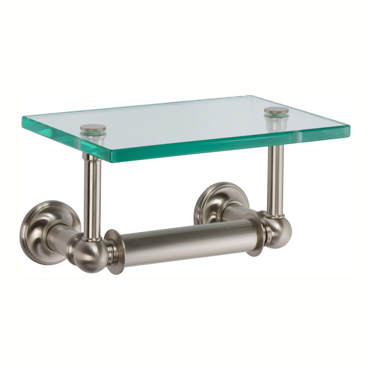 Columnar Double Post Toilet Paper Holder with Cover