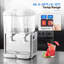 Distributeur de boissons en acier inoxydable 9,6 gallons 110V 250W 2 réservoirs avec contrôleur de thermostat