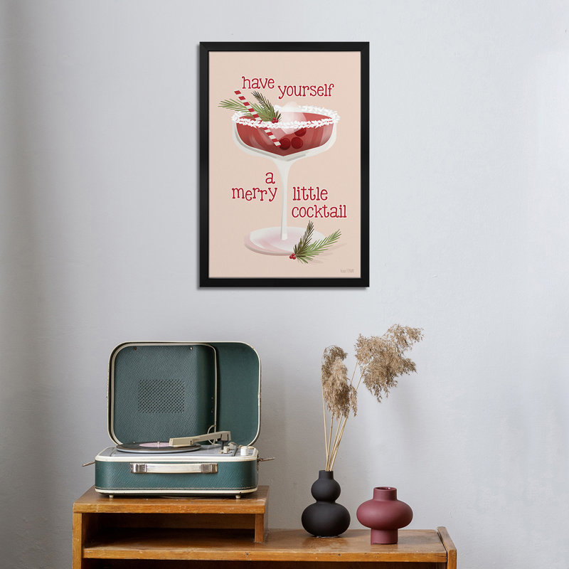 «Have Yourself A Merry Little Cocktail», reproduction d'art mural - affiche de galerie, H 24 po x l 16 po