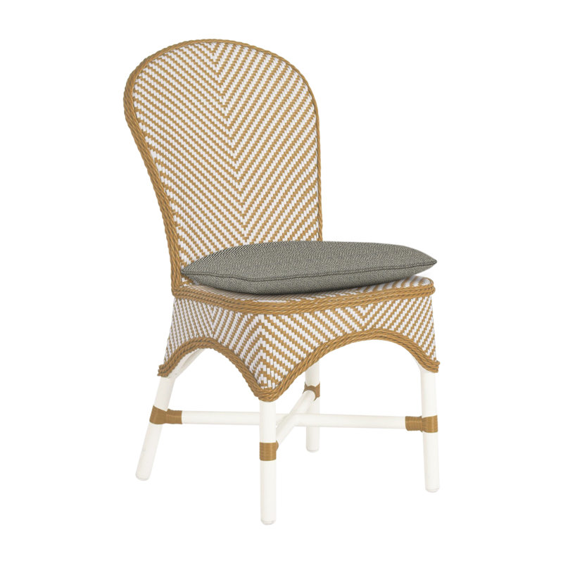 Chaise d'appoint Savoy - Craie et blanc / naturel, Craie / blanc / naturel, Trépointe, Écorce Intermix