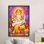 Grand art mural 3D du grand seigneur Ganesha - Impression abstraite sur toile pour cadeau de décoration moderne