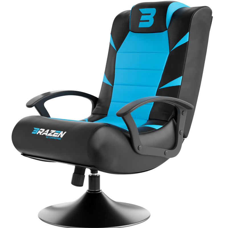 BraZen Pride 2.1 Bluetooth Surround Sound Gaming Chair - Pledger, Black/Blue