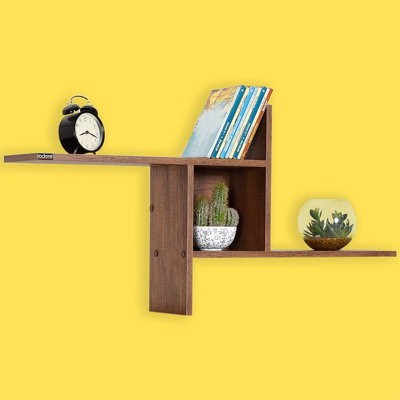 Modern Wall Shelf, Oslo & Walnut, 39.4 x 19.7 x 7.1 inches | 100% Melamine Coated Particle Board, Thickness: 0.6 inches | Scandinavian Design for Stylish Home Décor & Efficient Space Organization