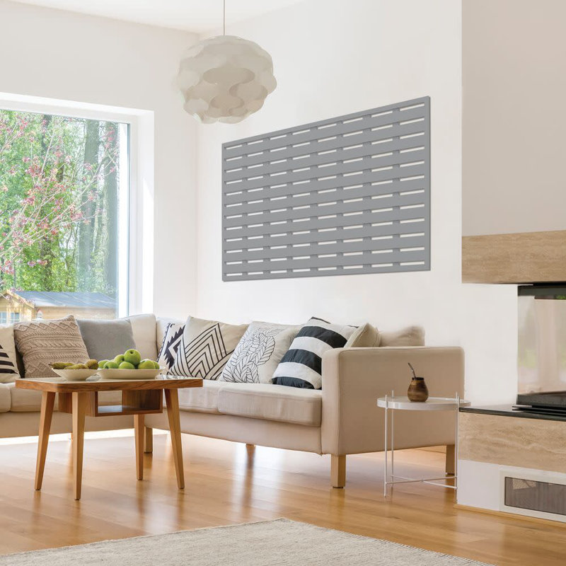 Gray Polypropylene Decorative Screen Panel 34" x 68"