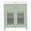 Meuble-lavabo 31 po avec verre trempé, vert-177213195