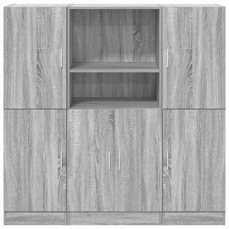 2 131.5cm Kitchen Pantry, Grey/Sonoma