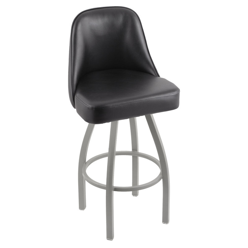 Tabouret de bar et de comptoir 840 Grizzly, Nickel anodisé, Tabouret de bar (siège d'une hauteur de 30 po)