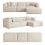 Ensemble de canapé de luxe en velours avec repose-pieds et coussins - confort moelleux et style sans effort pour les salons modernes-1313751925