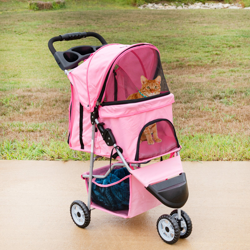 Three Wheel Pet Stroller, Pink
