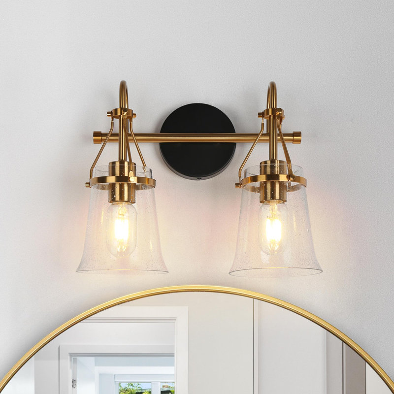Strasburg Seeded Glass Dimmable Vanity Light, 2
