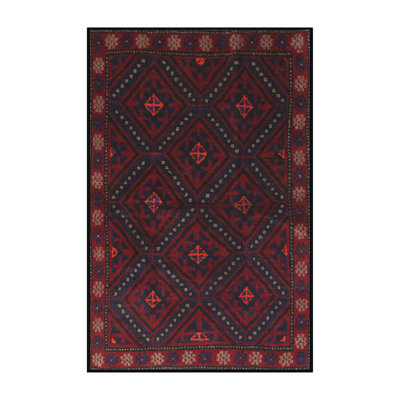 Tapis rouge à motif sud-ouest