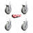 4 Piece Poly Swivel Caster Set