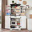 Grand garde-manger de style campagnard de 72 po Kenzo, blanc-105501878
