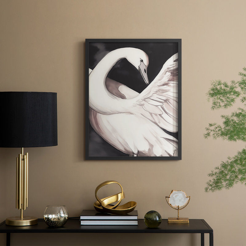 ANIMALS Series CECLVI - reproduction encadrée de qualité supérieure - prête à être accrochée - aucun clou requis, Noir
