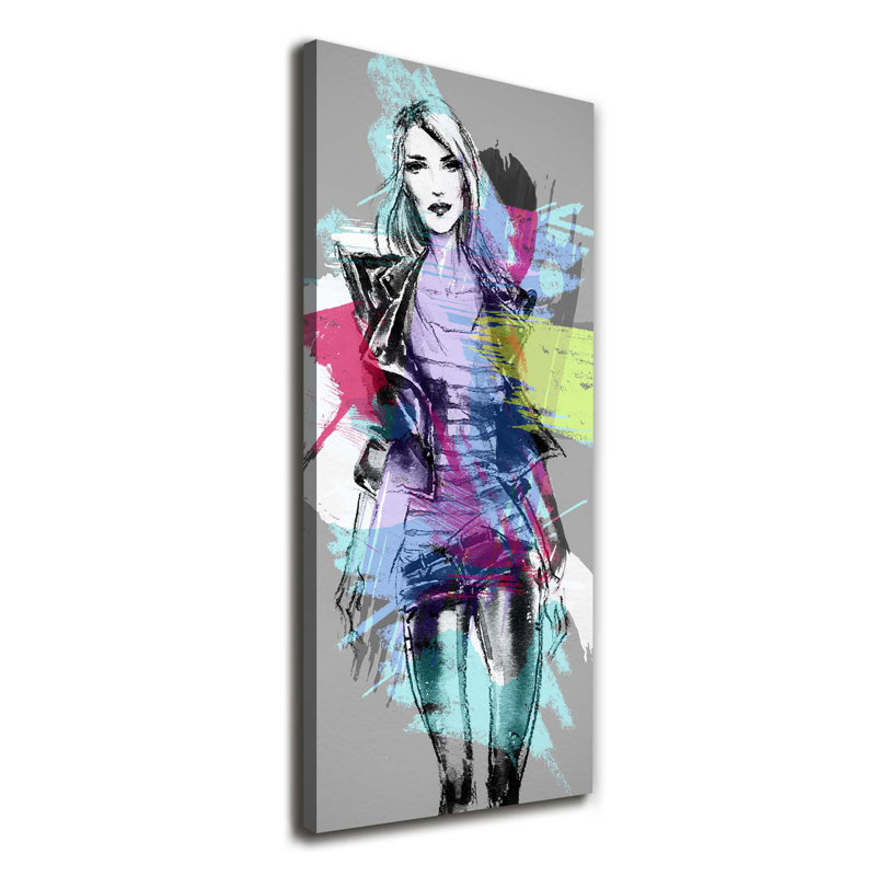 Abstraction Of A Woman - Wrapped Canvas Print