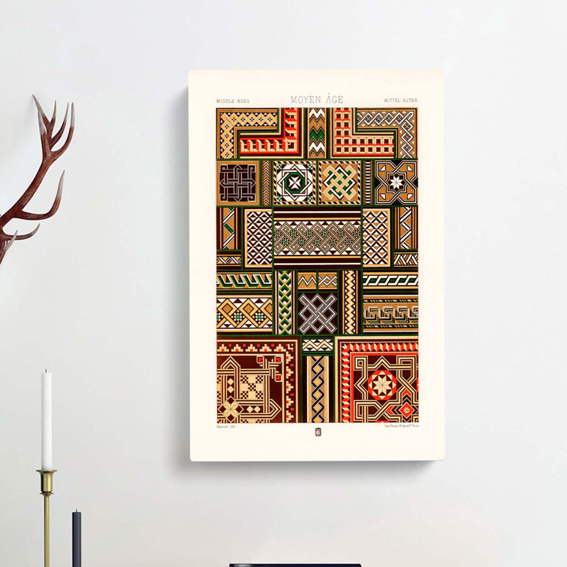 Middle Age Patterns by Albert Racinet - Wrapped Canvas, 91cm H x 60cm W x 3cm D