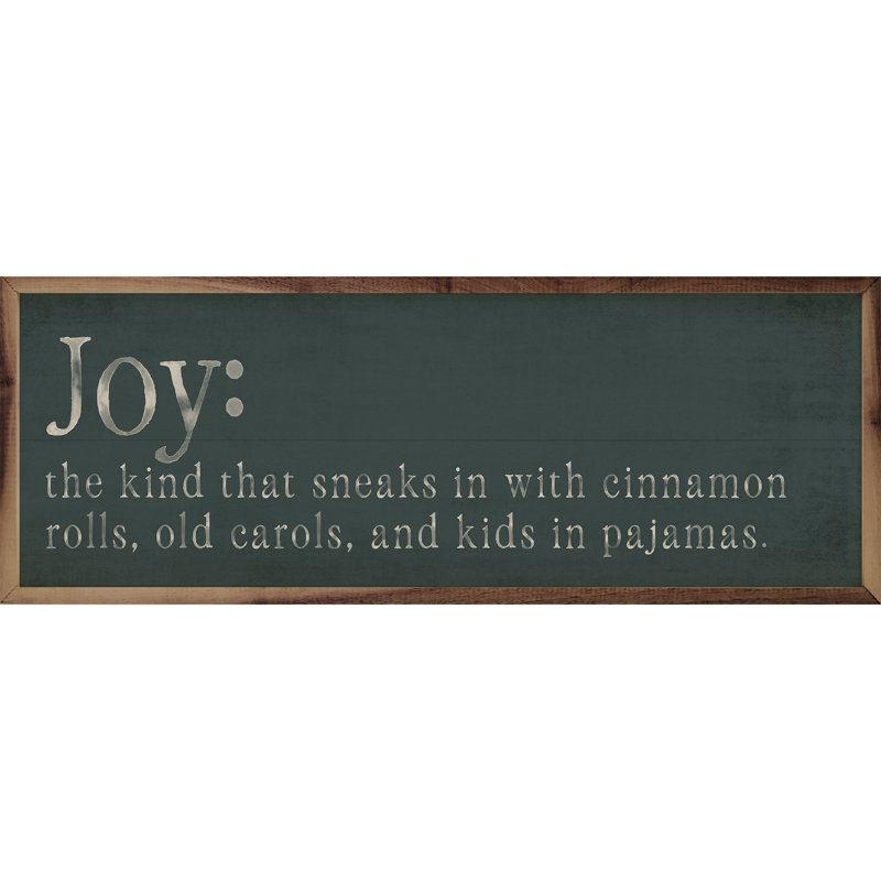 Joy Definition, 4" H x 12" W
