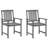vidaXL Patio Chairs with Cushions 2 pcs Gray Solid Acacia Wood-125115400-125115403