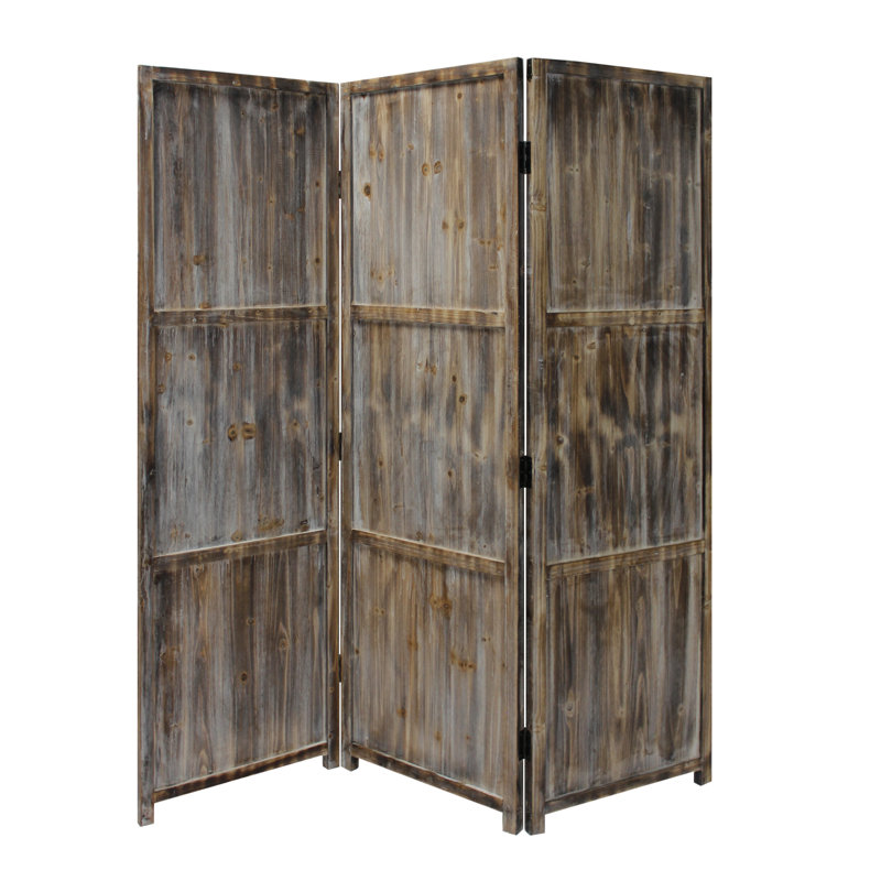 Jayson 63'' W x 72'' H 3 - Panel Solid Wood Folding Room Divider