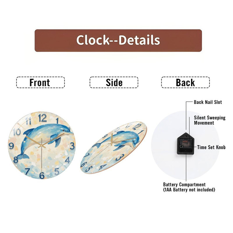 Horloge murale Dolphin