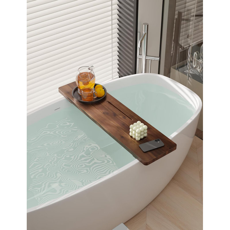 Premium 35 inch Solid Wood Bathtub Tray - Large & Thick Bath Tub Tray - Solid  Bath Tray For Tub, 2.5" H x 35" W x 9" D