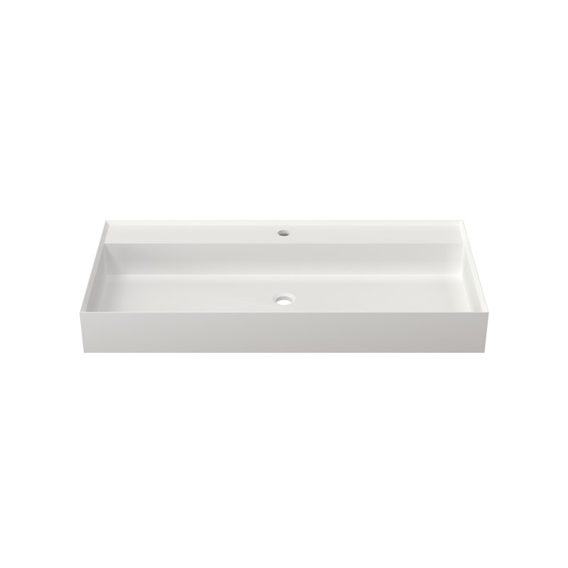 Lavabo de salle de bain rectangulaire à poser 40 po