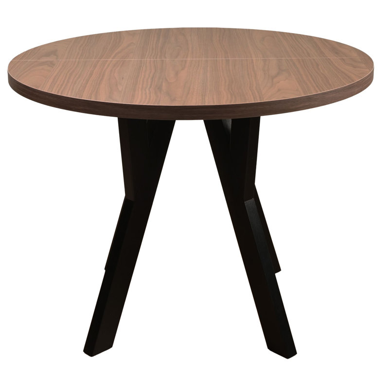 Extendable Round Dining Table, Brown