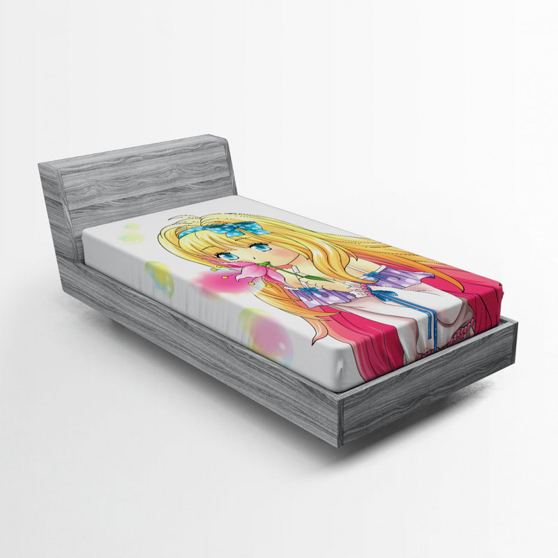 Drap-housse pour bulles gonflables anime manga fille, Drap-housse de taille simple