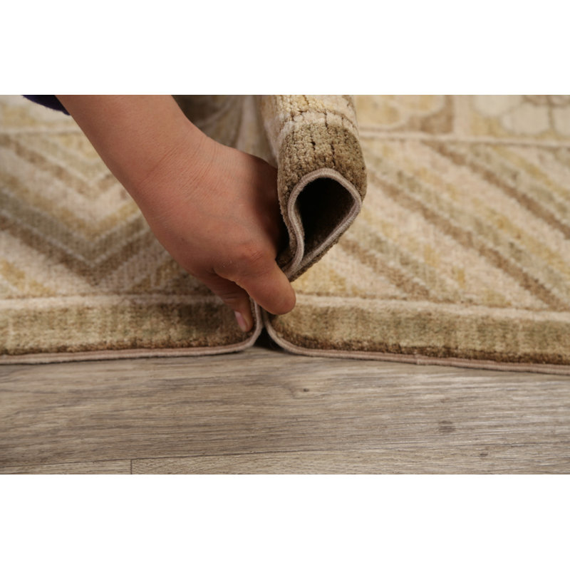 Tapis décoratif en laine noué à la main de conception unique 9 pi 2 po x 12 pi 2 po noué à la main New Age Khotan