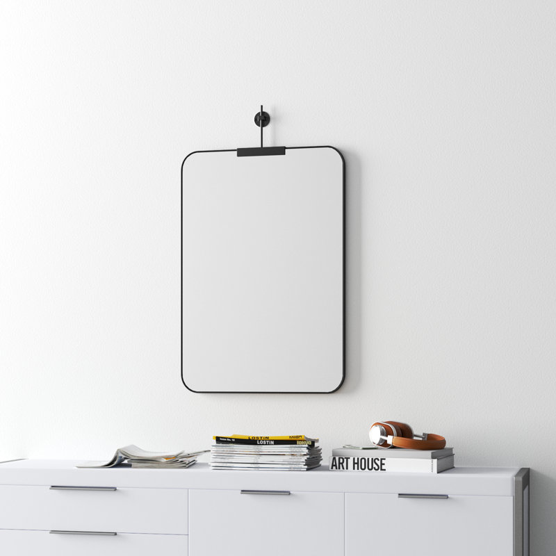 Frida Rectangle Mirror, Black