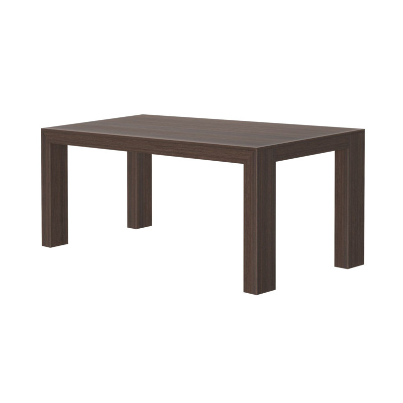 Chalonda Pine Solid Wood Dining Table, Walnut Wirebrush, 35.8" W x 72.25" L 