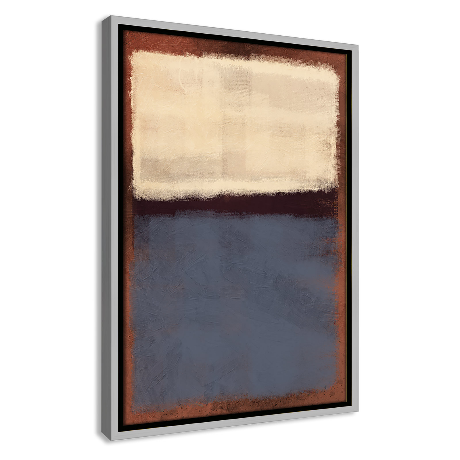 Coronado "Alabaster Burst" Painting, 19.5" H x 13.5" W x 2" D, Silver Framed