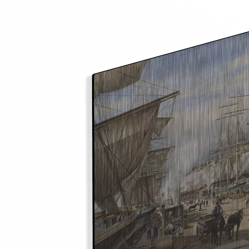 «The Green St. Wharf» par Stanton Manolakas, H 12 po x l 16 po