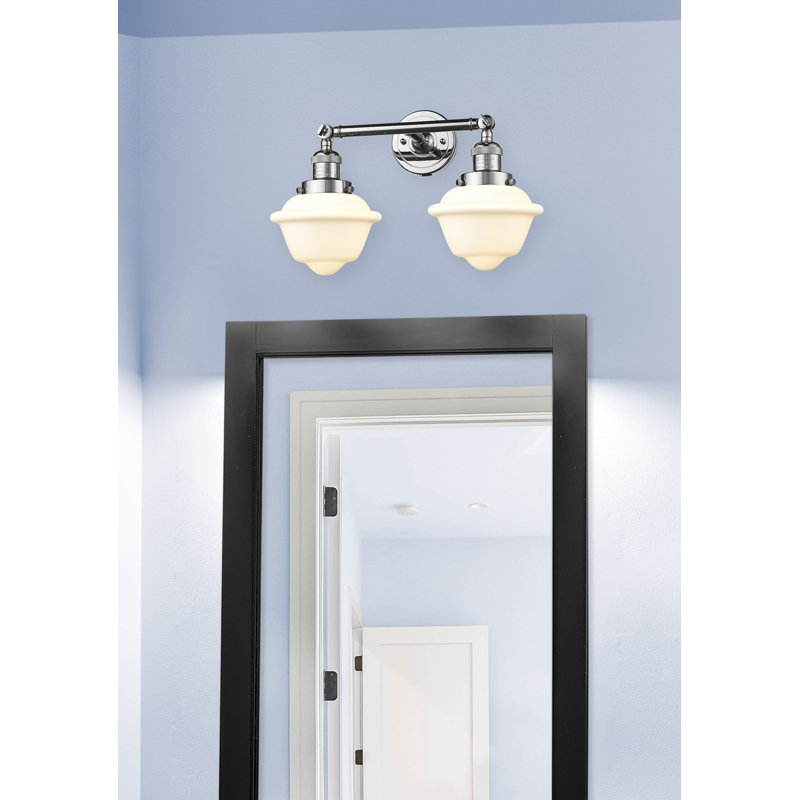 Gebhart 2 - Light Dimmable Vanity Light, Matte White Cased, Black Antique Brass, Bulb Not Included
