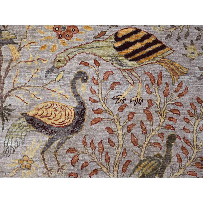 Tapis blanc en laine noué à la main 9 pi x 11 pi 6 po 9 pi x 11 pi 6 po Peshawar 12C94A9D7DD7412EAB3E2A4C52604AC6