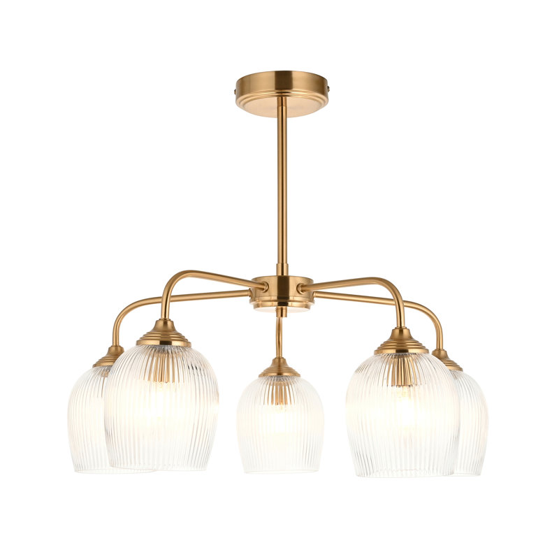 Ashcroft Ribbed 5 Light Ceiling Pendant