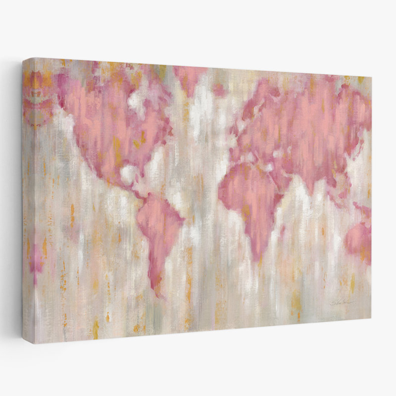 Blush - mappemonde - crème beige abstraite, H 60 po x l 40 po