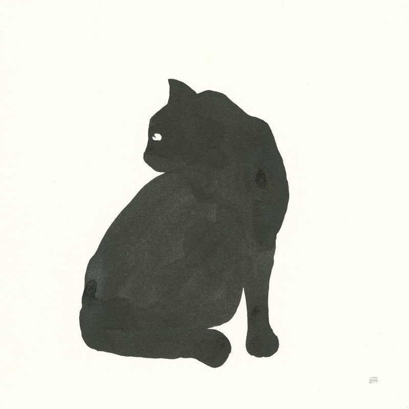 «Cat IV» par Chris Paschke, impression sur toile tendue, H 36 po x l 36 po, Cadre flottant noir, No