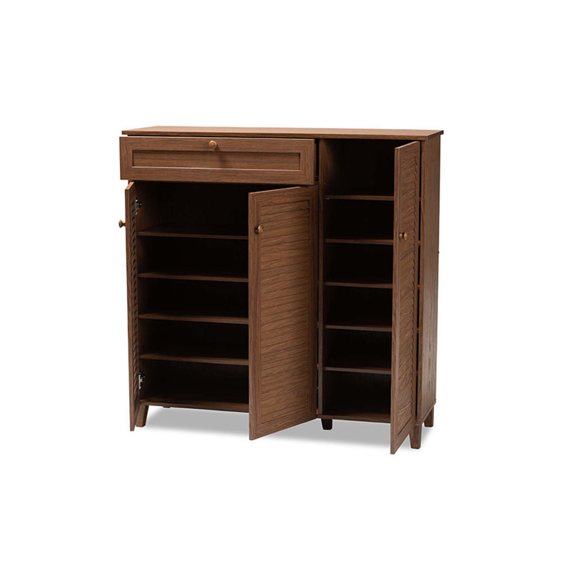 Shoe Storage Cabinet, Walnut