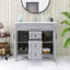 36 po Ensemble de meuble-lavabo autoportant avec comptoir intégré en céramique brillante-114249069
