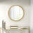 Marlowe Gold 36" Dia. Round Beaded Wall Mirror with Iron Metal Frame-1795784211-1779537560