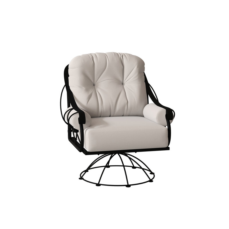 Derby Outdoor Rocker Chair, Textured Black, Canvas Bird's Eye Sunbrella® Canvas