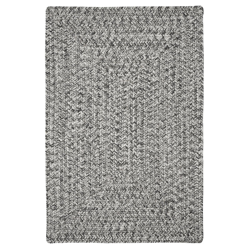 Tapis tressé rectangulaire en oléfine de couleur unie 8 pi x 10 pi Avdyl