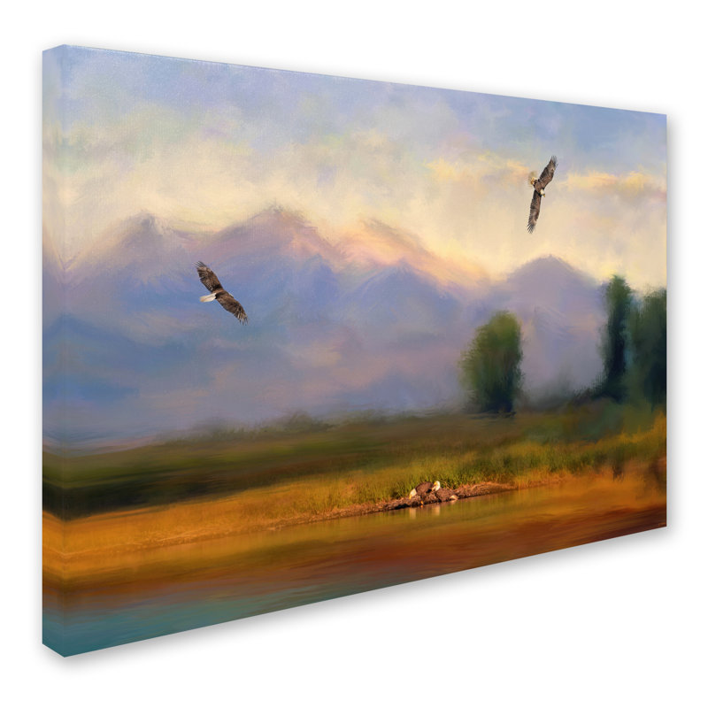 «Where Eagles Play», reproduction d'impression sur toile tendue Vidur, H 14 po x l 19 po